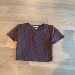 Babaton brown contour tee